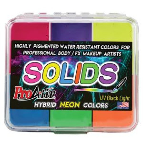 ProAiir Solids Palette Neon Colours and Activator (Solids NEON Palette)